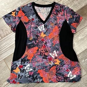 Health pro scrub top ladies size L